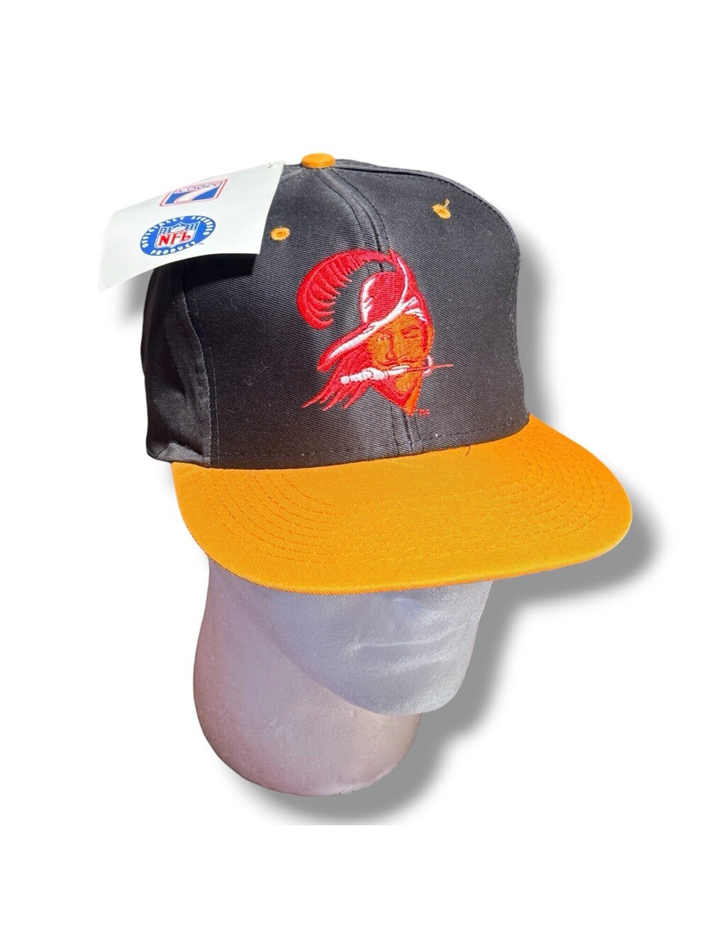 Vintage Tampa Bay Buccaneers Bucco Bruce Logo 7 Snapback Hat NWT NFL